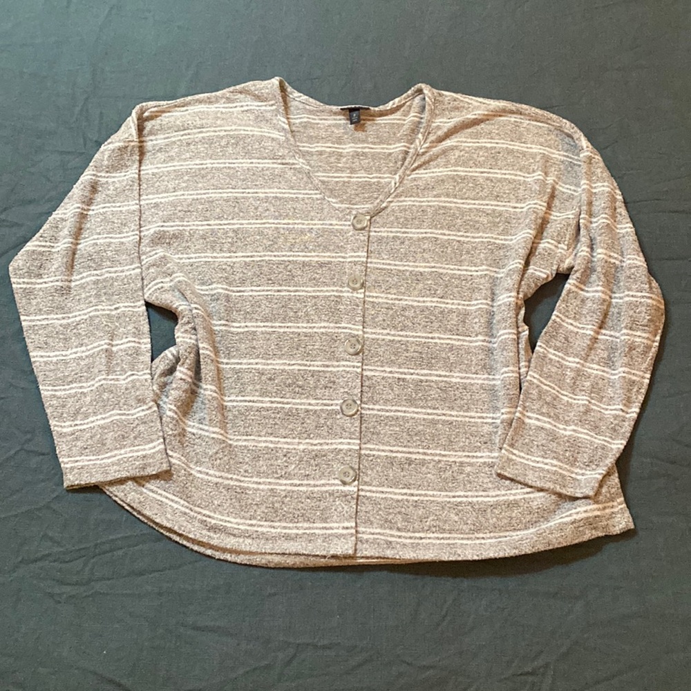Torrid V Neck Pullover Striped Sweater Size 2